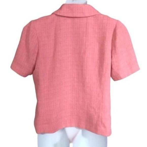 Ashley Stewart 2-Piece Set Blazer & Skirt Size 14W Short Sleeve Flared Skirt Hem - Picture 5 of 7